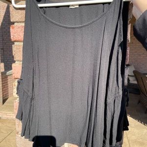 Black cold shoulder blouse